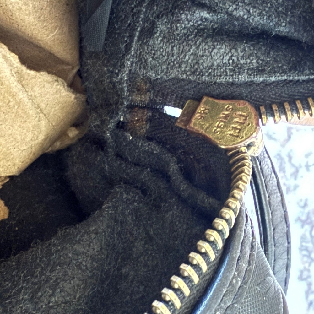 MCM Monogrammed Visetos Black Leather Camera Shoulder Bag Gold‎ Tone Hardware - Picture 13 of 14